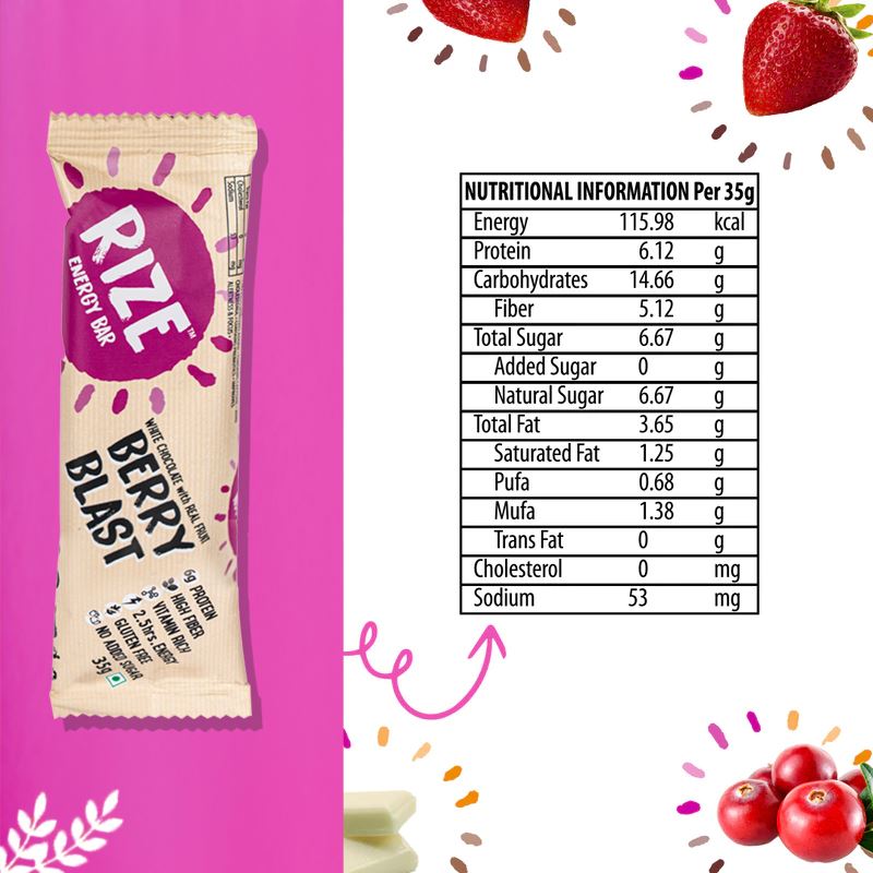 Rize Energy Bar Berry Blast